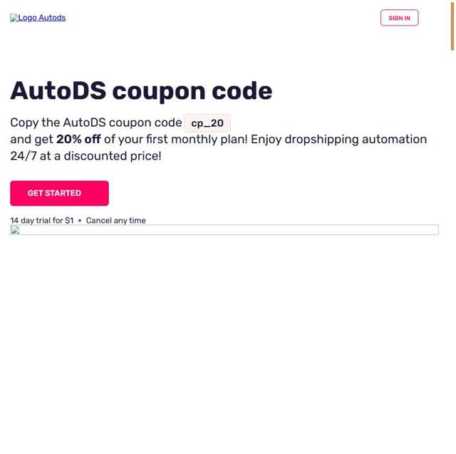 AutoDS checkout page showing AutoDS coupon code box | Screenshot taken by SimplyCodes community member on Sep 16, 2025