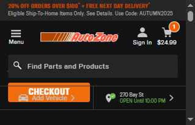 AutoZone Promo Codes (3 Verified) - 20% Off w/Code Oct 2025