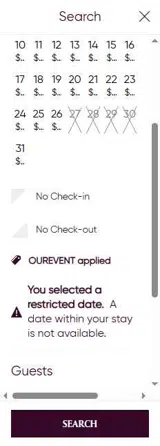 OUREVENT coupon verification screenshot