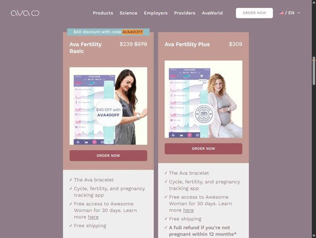 Ava Women checkout page showing Ava Women promo code box | Screenshot taken by SimplyCodes community member on Jun 12, 2025