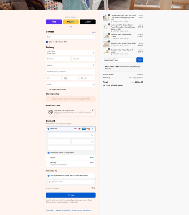 Avenlur checkout page showing Avenlur discount code box | Screenshot taken by SimplyCodes community member on Sep 2, 2025