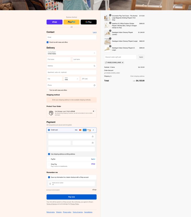 Avenlur checkout page showing Avenlur discount code box | Screenshot taken by SimplyCodes community member on Sep 6, 2025