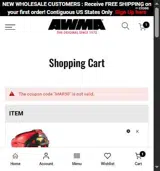 AWMA coupon verification screenshot