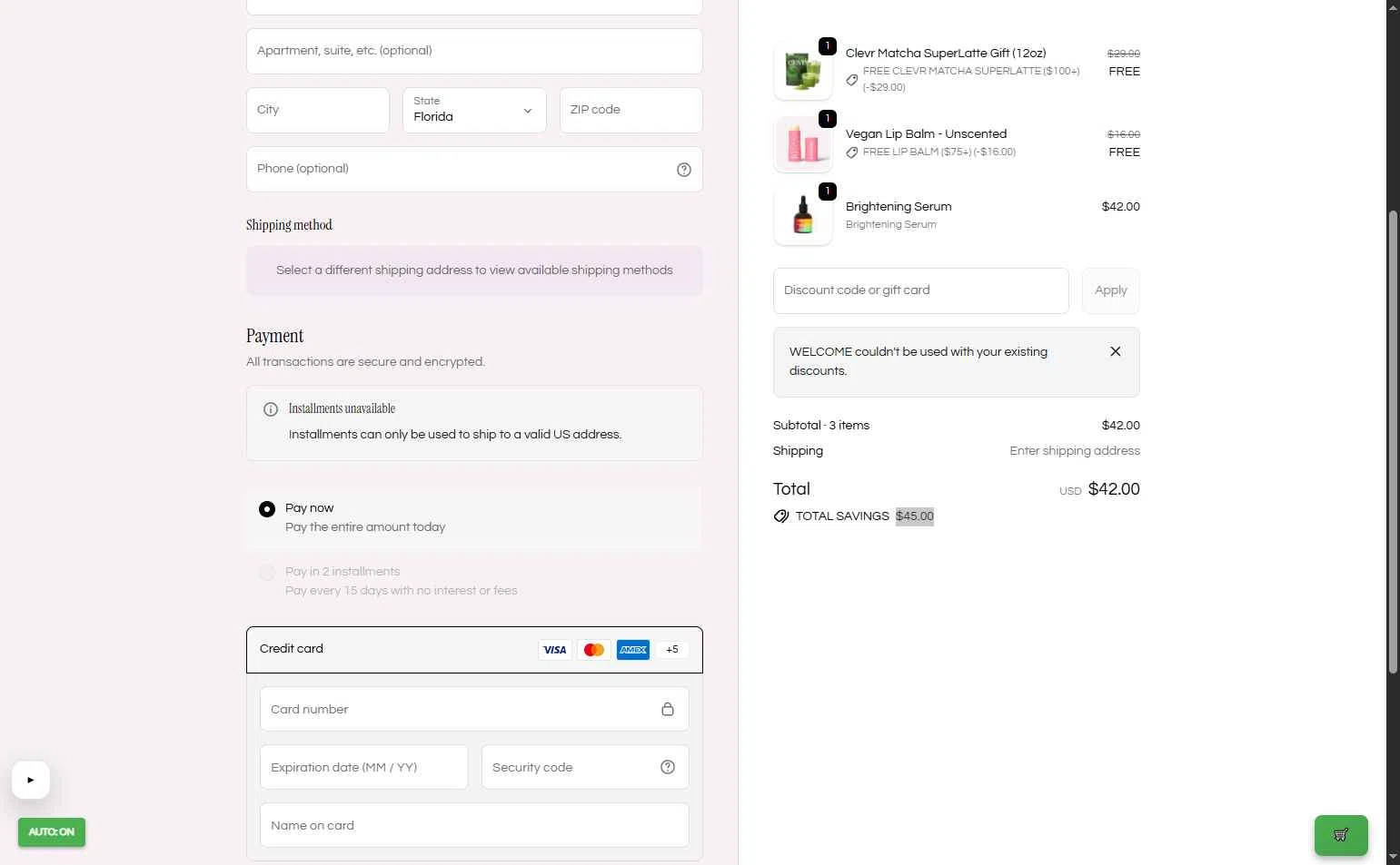 Axiology checkout page showing Axiology discount code box | Screenshot taken by SimplyCodes community member on Jan 24, 2026