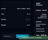 Axiom Labz coupon verification screenshot