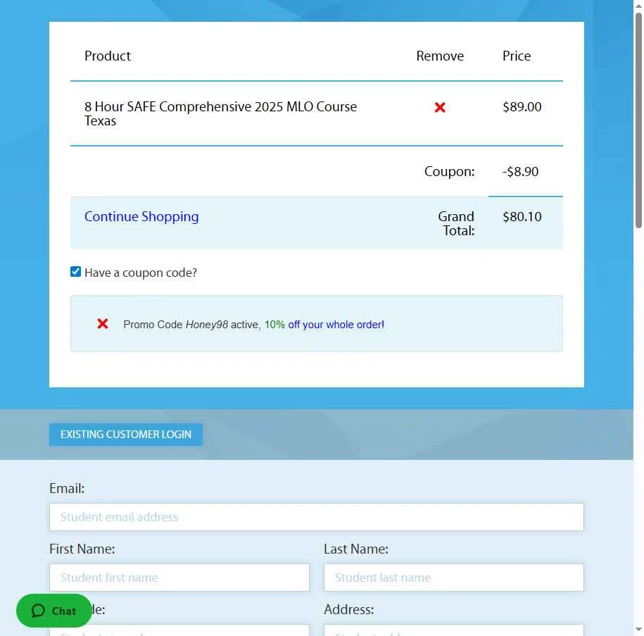 AYPO Real Estate checkout page showing AYPO Real Estate coupon code box | Screenshot taken by SimplyCodes community member on Dec 26, 2025