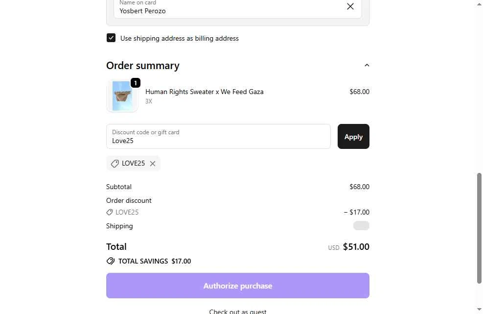 Azalea checkout page showing Azalea promo code box | Screenshot taken by SimplyCodes community member on Feb 13, 2026