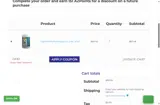 DA30 coupon verification screenshot