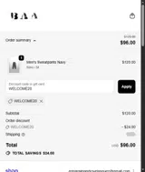BAA Store coupon verification screenshot