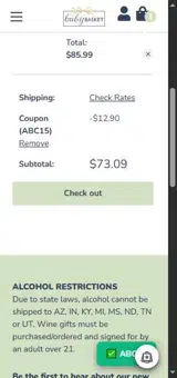 ABC15 coupon verification screenshot