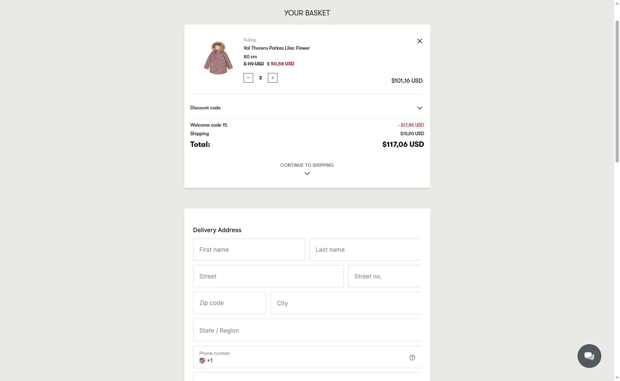 Babyshop checkout page showing Babyshop promo code box | Screenshot taken by SimplyCodes community member on Feb 6, 2026