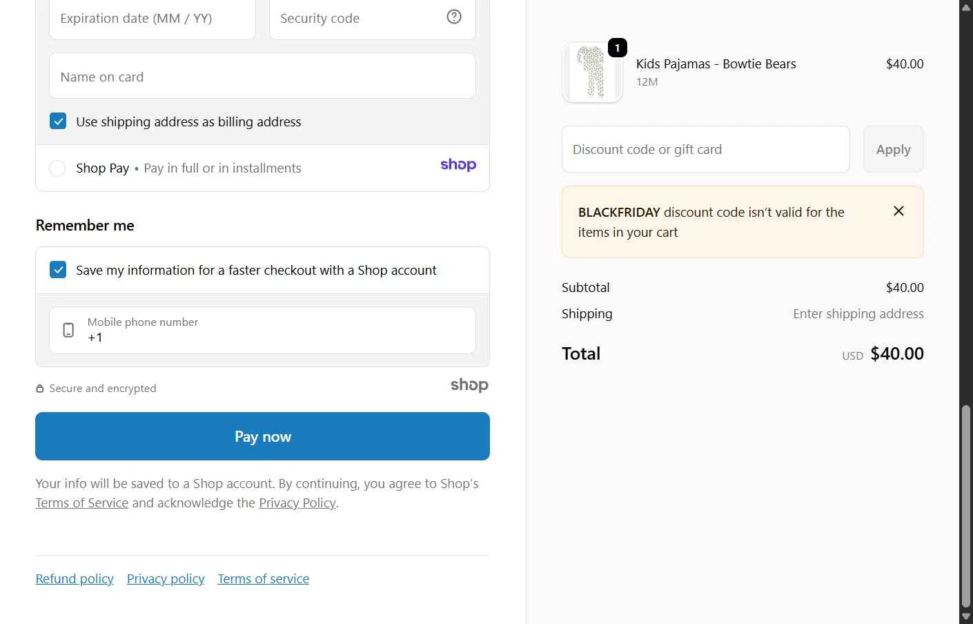 Baby Steps and Mish Kids checkout page showing Baby Steps and Mish Kids promo code box | Screenshot taken by SimplyCodes community member on Nov 23, 2025