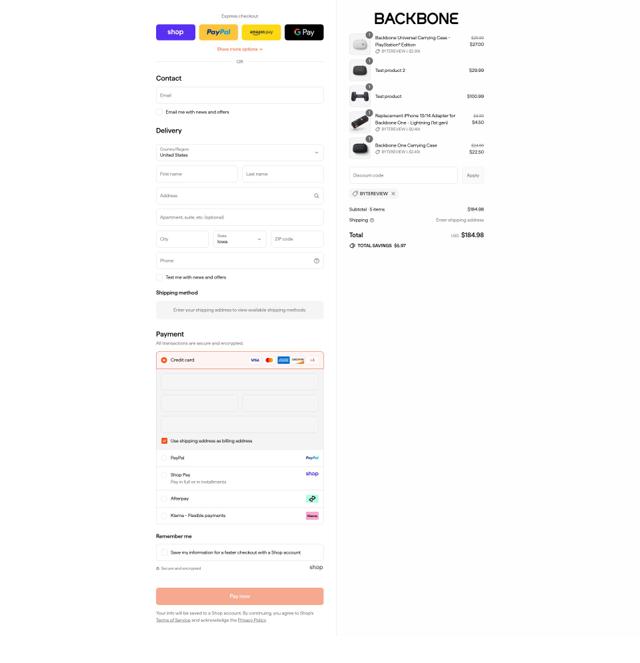 Backbone checkout page showing Backbone discount code box | Screenshot taken by SimplyCodes community member on Sep 8, 2025