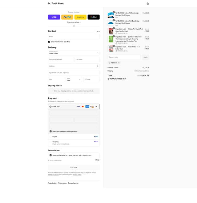 Backbridge checkout page showing Backbridge discount code box | Screenshot taken by SimplyCodes community member on Sep 8, 2025