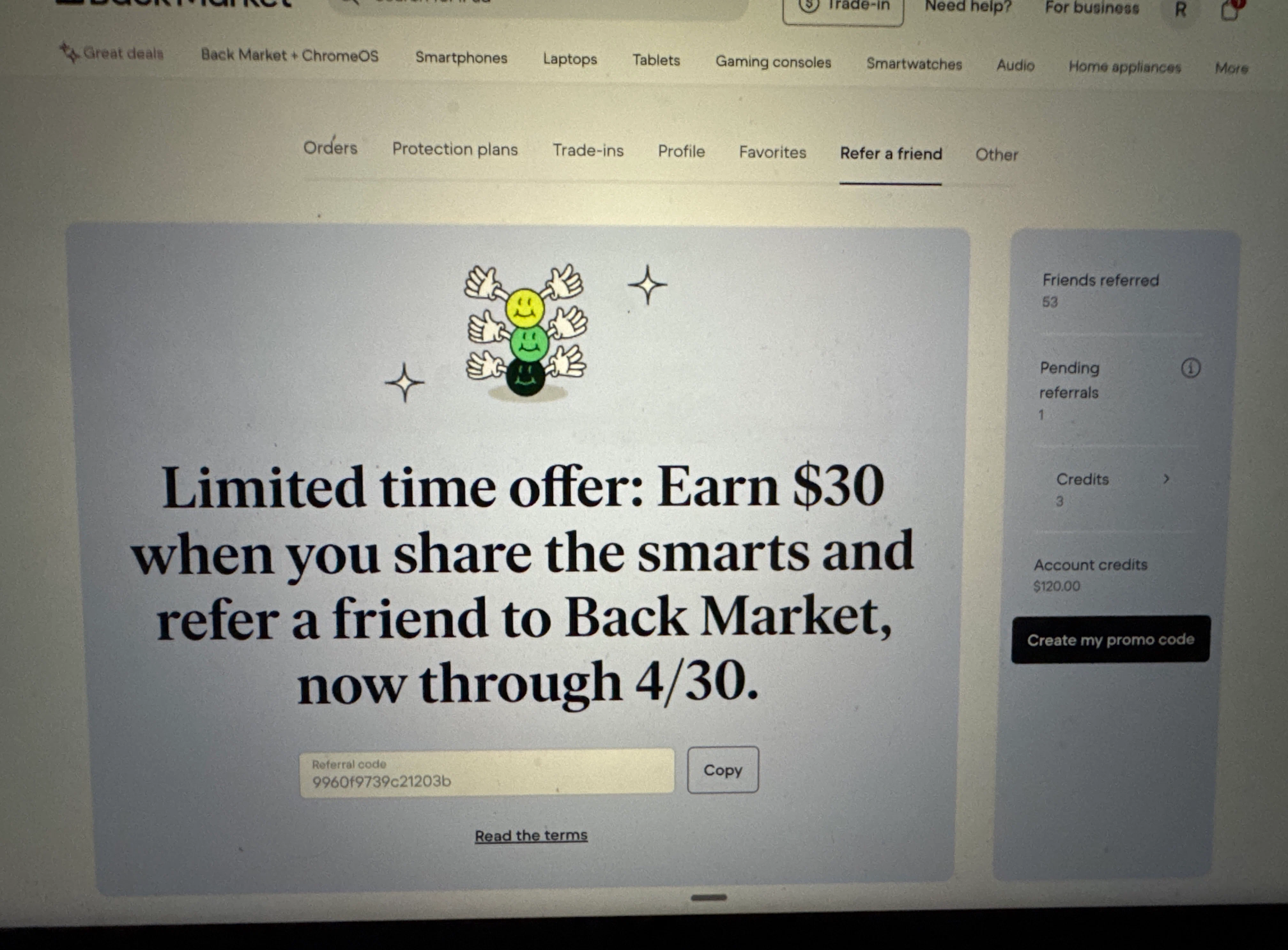 Verification screenshot for $25 Off Storewide (members Only) at Back Market — 33d ago