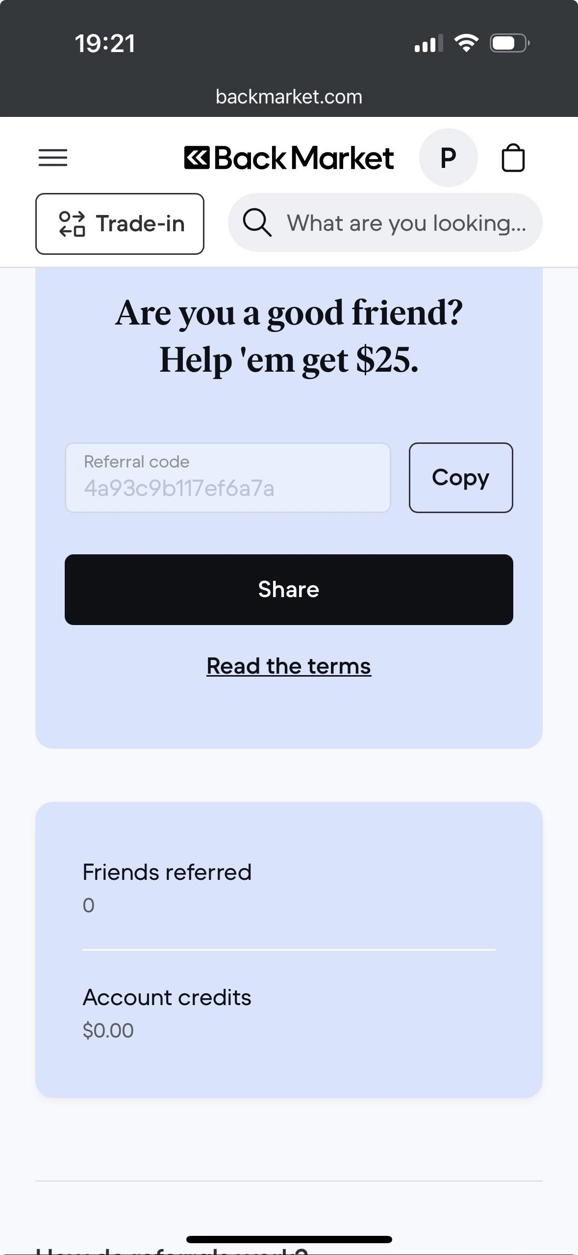 Back Market promo code screenshot showing code 502b4a15fa073b80 applied at Back Market checkout page. Uploaded by SimplyCodes community member ShieldFalcon6690 on Dec 1, 2025