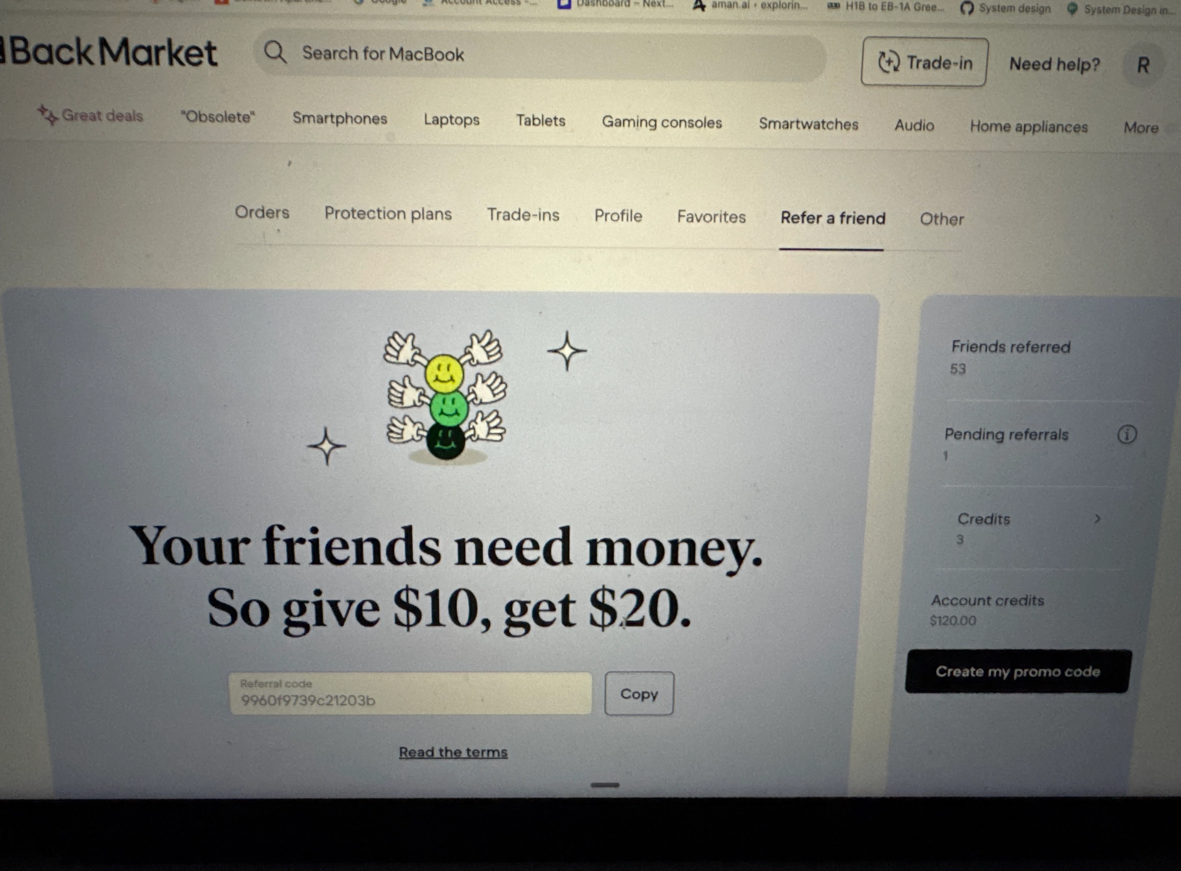 Verification screenshot for $25 Off Storewide (members Only) at Back Market — 28d ago