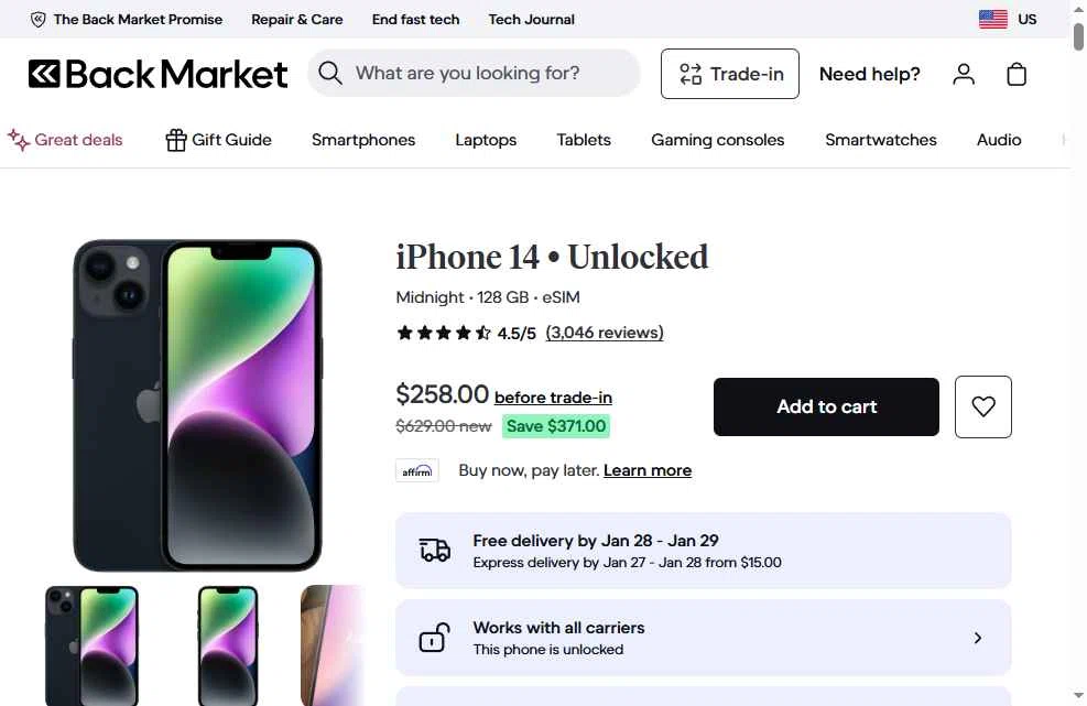 Verification screenshot for $10 Off Storewide at Back Market - 5mo ago