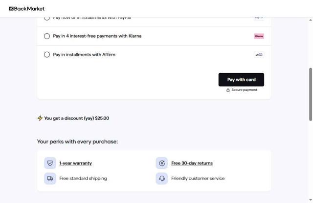 Back Market checkout page showing Back Market promo code box | Screenshot taken by SimplyCodes community member on Sep 3, 2025