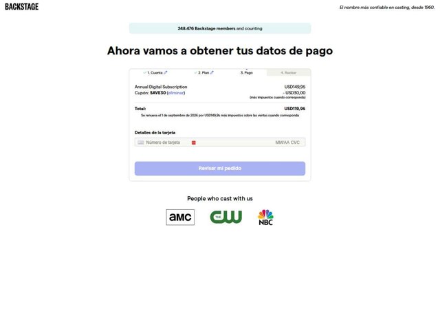 Back Stage checkout page showing Back Stage promo code box | Screenshot taken by SimplyCodes community member on Sep 1, 2025