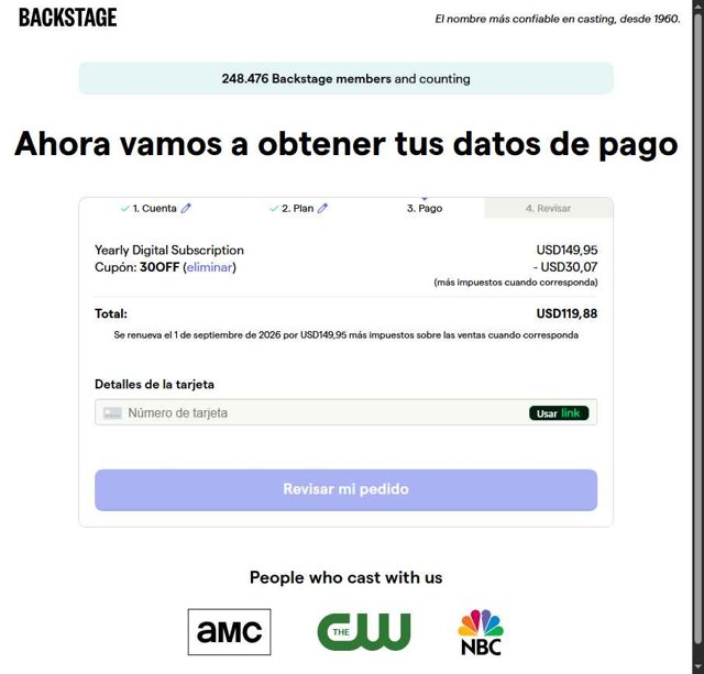 Back Stage checkout page showing Back Stage promo code box | Screenshot taken by SimplyCodes community member on Sep 1, 2025