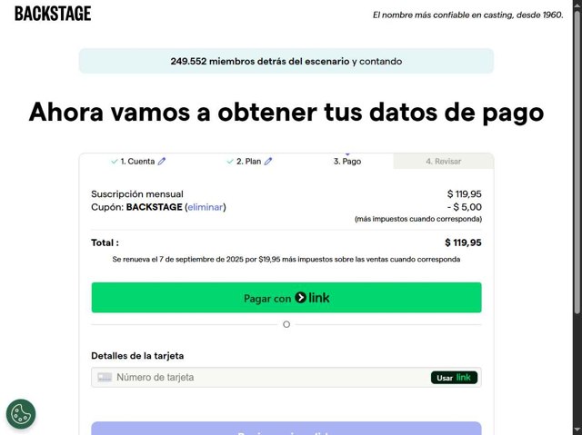 Back Stage checkout page showing Back Stage promo code box | Screenshot taken by SimplyCodes community member on Aug 7, 2025
