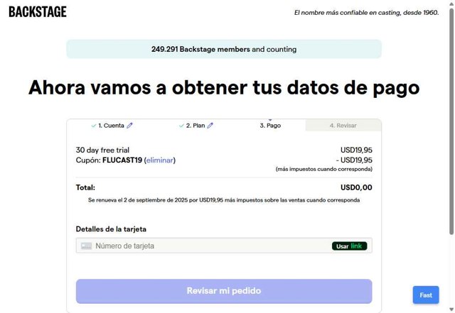 Back Stage checkout page showing Back Stage promo code box | Screenshot taken by SimplyCodes community member on Aug 3, 2025