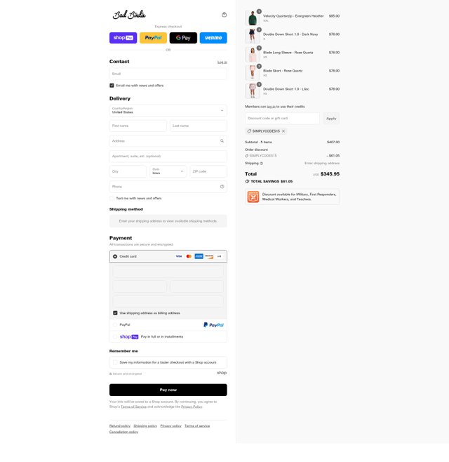 Bad Birdie checkout page showing Bad Birdie discount code box | Screenshot taken by SimplyCodes community member on Jul 14, 2025
