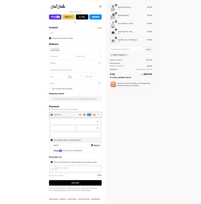 Bad Birdie checkout page showing Bad Birdie discount code box | Screenshot taken by SimplyCodes community member on Aug 9, 2025