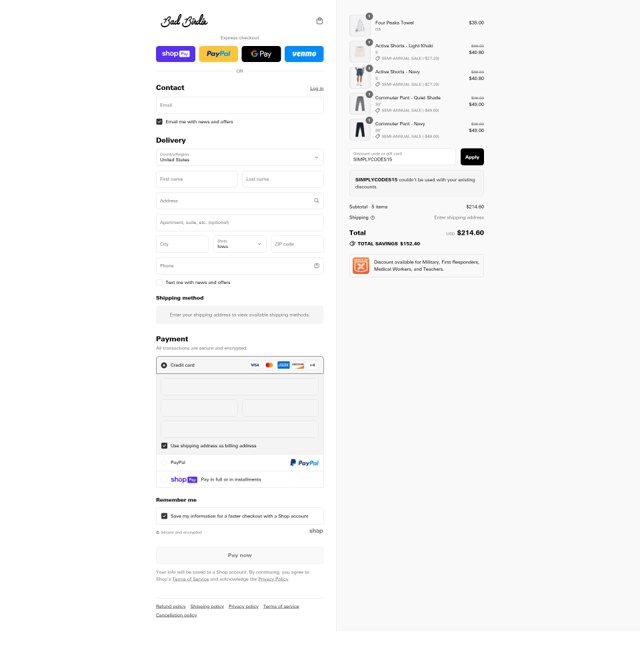 Bad Birdie checkout page showing Bad Birdie discount code box | Screenshot taken by SimplyCodes community member on Jul 19, 2025
