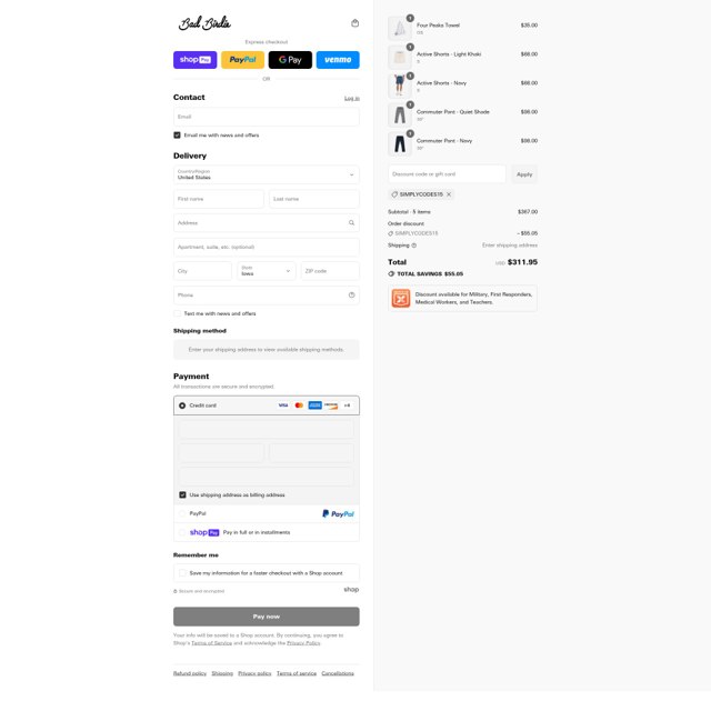 Bad Birdie checkout page showing Bad Birdie discount code box | Screenshot taken by SimplyCodes community member on Jul 27, 2025