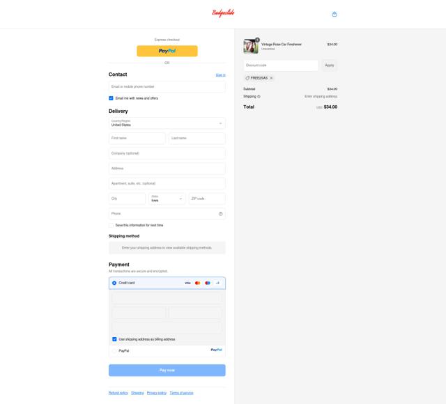 Badgeslide checkout page showing Badgeslide discount code box | Screenshot taken by SimplyCodes community member on Sep 15, 2025