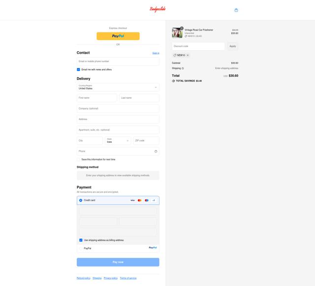 Badgeslide checkout page showing Badgeslide discount code box | Screenshot taken by SimplyCodes community member on Sep 15, 2025