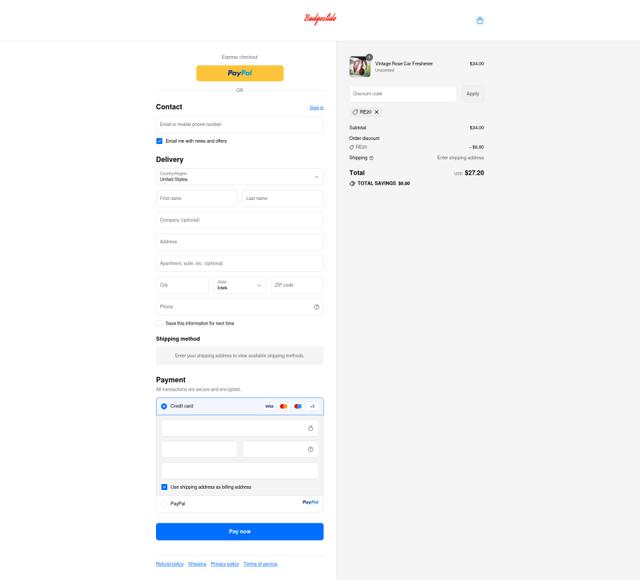 Badgeslide checkout page showing Badgeslide discount code box | Screenshot taken by SimplyCodes community member on Sep 15, 2025