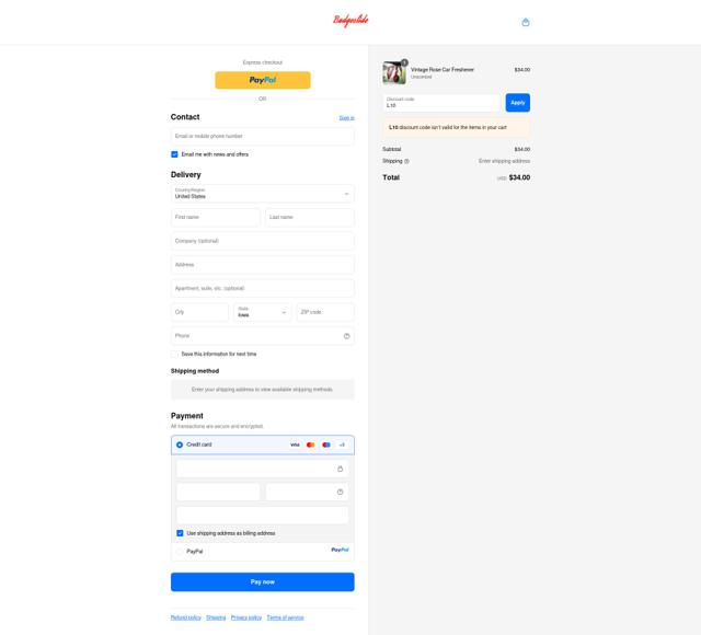 Badgeslide checkout page showing Badgeslide discount code box | Screenshot taken by SimplyCodes community member on Sep 15, 2025