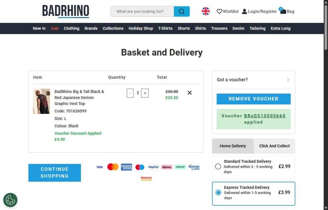 BadRhino checkout page showing BadRhino discount code box | Screenshot taken by SimplyCodes community member on Jul 9, 2025