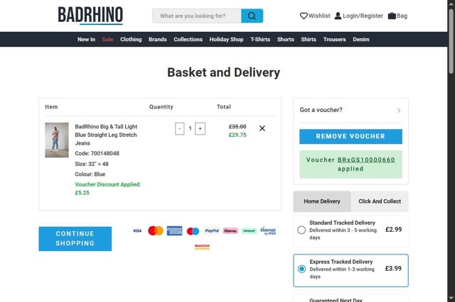 BadRhino checkout page showing BadRhino discount code box | Screenshot taken by SimplyCodes community member on Jun 10, 2025