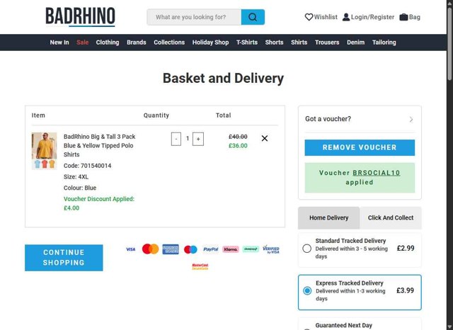 BadRhino checkout page showing BadRhino discount code box | Screenshot taken by SimplyCodes community member on Jul 1, 2025
