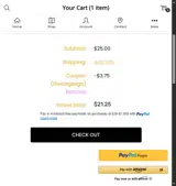 THEDOGSAGA coupon verification screenshot