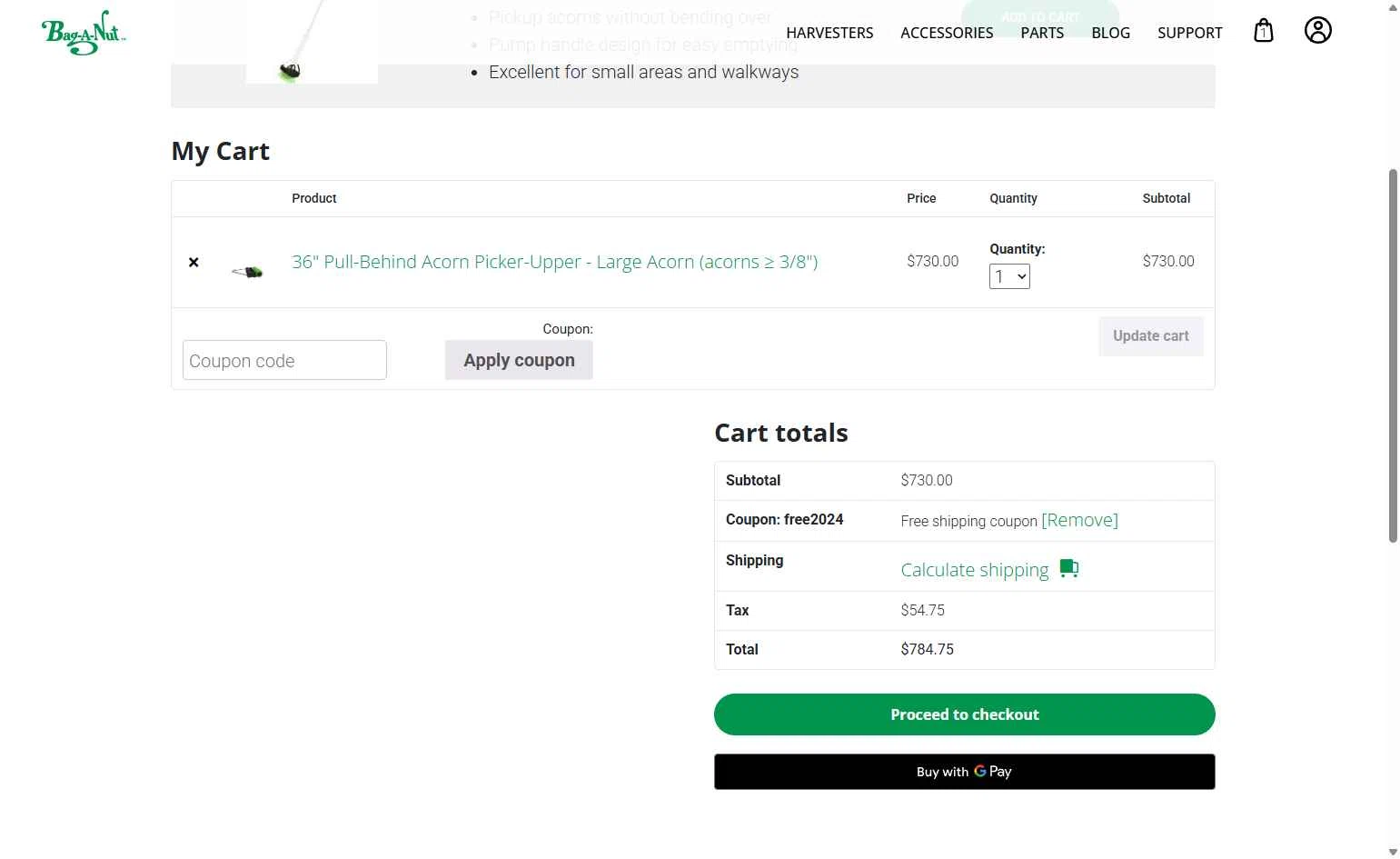 Bag-A-Nut checkout page showing Bag-A-Nut promo code box | Screenshot taken by SimplyCodes community member on Nov 20, 2025