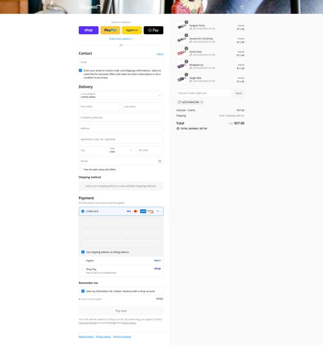Bagnet checkout page showing Bagnet coupon code box | Screenshot taken by SimplyCodes community member on Aug 31, 2025
