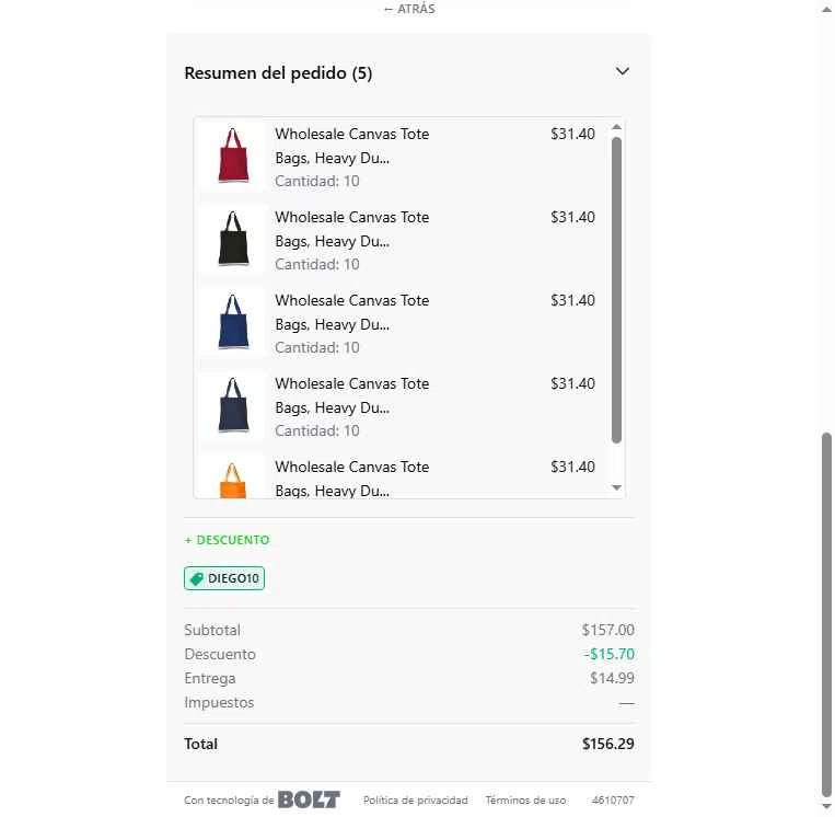 BagzDepot checkout page showing BagzDepot promo code box | Screenshot taken by SimplyCodes community member on Aug 11, 2025