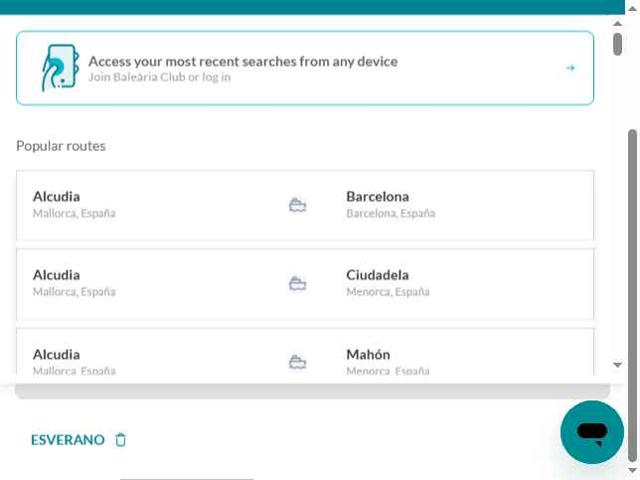 Balearia checkout page showing Balearia promo code box | Screenshot taken by SimplyCodes community member on Sep 11, 2025