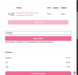NEWBB25 coupon verification screenshot
