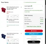 Baltimore Ravens coupon verification screenshot