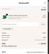 WELCOME7 coupon verification screenshot