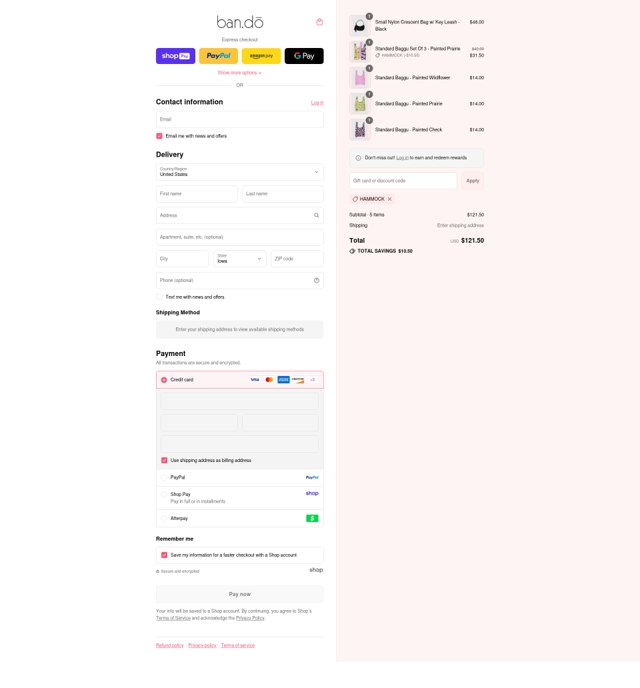 ban.do checkout page showing ban.do coupon code box | Screenshot taken by SimplyCodes community member on Aug 16, 2025