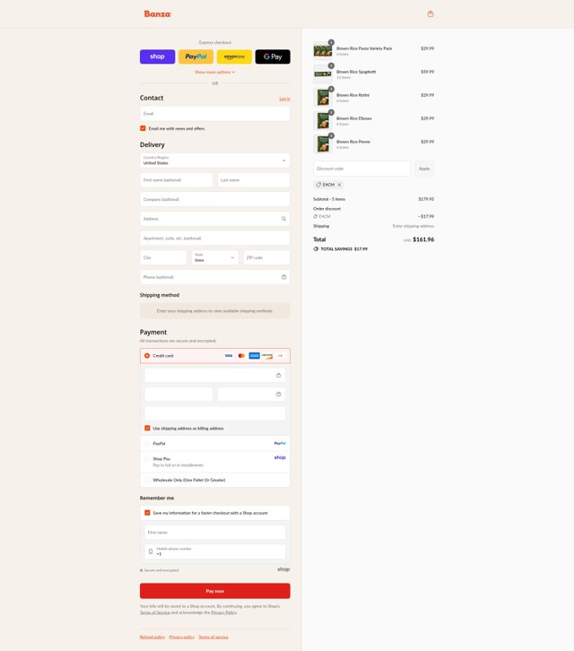 BANZA checkout page showing BANZA promo code box | Screenshot taken by SimplyCodes community member on Sep 4, 2025
