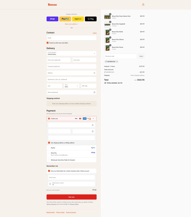 BANZA checkout page showing BANZA promo code box | Screenshot taken by SimplyCodes community member on Sep 4, 2025
