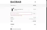 BAOBAB10 coupon verification screenshot